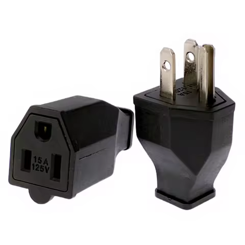Black 15A 125V NEMA 5-15P/5-15R USA Canada Japan Mexico 3 Pins removable wiring plug socket industri