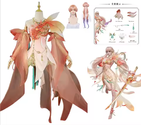 Naraka: Bladepoint Hutao Game Cosplay Costume Wig Uniform Halloween Party Dress for Women Comic Con 