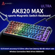 AJAZZ AK820MAX ULTRA Magnetic Switch Mechanical Keyboard Three-mode Wireless Rapid Trigger 8Khz RGB 