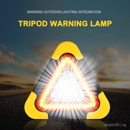 Multi-functional Tripod Warning Lamp COB Work Emergency Light For Car Solar Usb Charging Emergency S