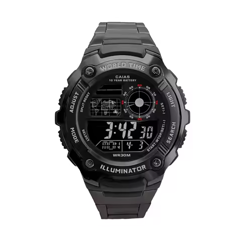 Original shock Watch unisex sports electronic watch full function LED display alloy world time oak s