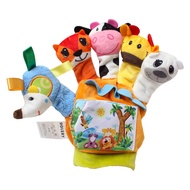 ABCToys Baby Toy Animal Finger Puppet Cloth Book Parent Child Interaction Soft Role Play Pretend Toy