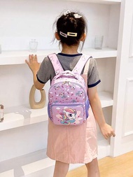 Mochila De Jardín De Infantes De Unicornio Animado De Nylon Para Niñas