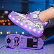 Kasut kanak-kanak perempuan berjalan kaki 2025 kasut sukan roller skate lelaki dengan kasut roda pel