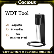 Cocious WDT Tool Espresso Distribution Tools Coffee Stirrer 8 Needles With Magnetic Stand Storage WD