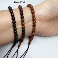 Gelang Tasbih Kayu Kokka Saiz  Sebesar Lada Hitam/Pepper Size 33 Biji