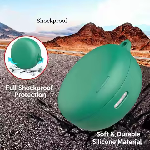 For Anker SoundCore Sleep A30 Wireless Earphones Shockproof Silicone Case with Carabiner Protective 