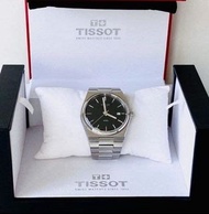 TISSOT 天梭 PRX 黑色面盤 銀色不鏽鋼錶帶 石英 男士手錶 T1374101105100