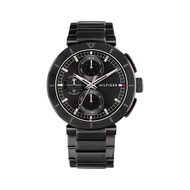 Tommy Hilfiger Lorenzo Men's Watch Ionic Plated Black Steel Strap - Black Dial 1792119