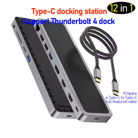 type c hub Dual HD DP 4k 60hz thunderbolt dock mst hub usb c to 2 hdmi docking station for apple mac