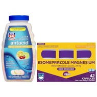 Rite Aid Acid Reducer Esomeprazole Magnesium, 20 mg, 42 Count and Antacid Chewable Tablets Assorted 