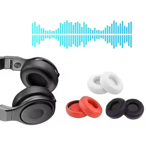1 Pair-1Pair Replaced Leather Earpads Ear Cushion Cover for Beats By Dr. Dre Pro Detox Headphones Ac