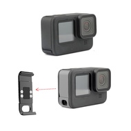 Metal Battery Lid Side Cover Case with Charging Port for GoPro Hero 9 Sports Camera Aluminum Battery Side Cover Lid with Charging Port for GoPro Hero 9 Sports Camera