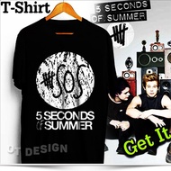 Uliandrashop 5Sos 5 Seconds Of Summer Black Distro T-Shirt