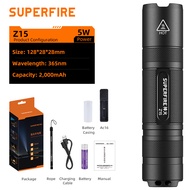 SUPERFIRE ไฟฉาย LED UV แบบชาร์จไฟได้สีดำ 365 NMไฟฉายสำหรับ สัตว์เลี้ยง อัลตราไวโอเลต S11-H