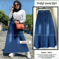 ROK PLISKET JEANS / ROK JEANS PLISKET RAWIS