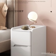 Simple Small Bedside Table Ultra-Narrow All Solid Wood Modern Locker Installation-Free Bedroom Bedsi