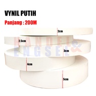 Vinyl Vinil Putih Dop Dof Edging Putih Plimir PVC Roll Edging Putih Vynil Dop Vinyl Vinil Putih Dof 