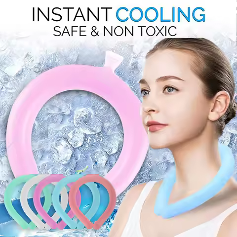 Summer Neck Cooling Ring Lasting Neck Wearable Gel Ice Pack Reusable Ice Cushion Portable Outdoor Sp