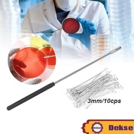 10PCS Jarum Ose Kawat Ose Kawat Inokulasi Ujung Pemegang Kawat Jarum Ose Needle Holder Jarum Bulat S