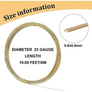 1Bundle 23 Gauge 20 Feet Brass Wire 0.6mm Wide Jewelry Beading Wire for Jewelry Making Wire Wrapping