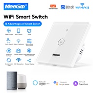 MeeGoo Smart Wall Switches Touch Glass Panel Smart Voice Timer Remote Control Power-off Memory WiFi