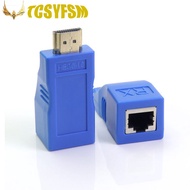 Tcsyfsm  For HDMI Extender 4k RJ45 Ports LAN Network Extension Up To 30m Over CAT5e / 6 UTP LAN Ethernet Cable for HDTV