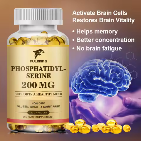 PhosphatidylSerine Capsules Premium Brain Health Supplement Supports Memory, Healthy Mind & Cognitiv