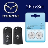 Car Key Remote Control Button Battery Car Key Accessories for Mazda 2 3 6 323 CX3 CX4 CX5 CX8 CX30 B