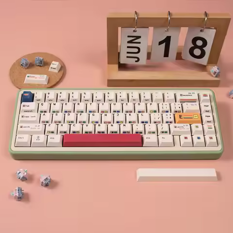 Commodore 64 C64R2 Theme PBT Keycaps Cherry Profile Sublimation Retro Keycaps for Mechanical Keyboar