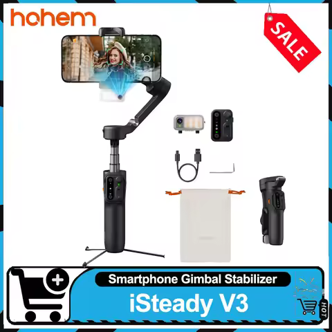 Hohem iSteady V3 AI Smartphone Gimbal with AI Tracker & Fill Light Module Three-Axis Stabilized Hand