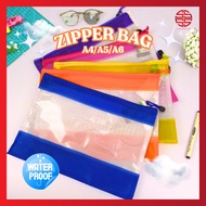 [Super SaverS] HIPPO Beg Berzip Beg Dokumen A4 /A5 /A6 Size Zip Bag Pencil Case Document Storage Fol