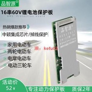 【現貨】品智源16串鋰電池60V保護板三元鋰同口帶均衡16S電動車電池保護板