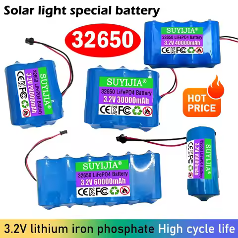 32650 New Solar Lamp Battery 3.2V Large Capacity Lithium Battery Solar Street Lamp Floodlight Batter