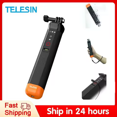 TELESIN Buoyancy Bar Selfie Stick Waterproof Selfie Stick for Gopro Hero 9 10 11 12 with Hand Strap 