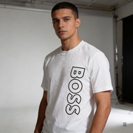 Hugo Boss White T-Shirt LogoBIG Size L Fulltage