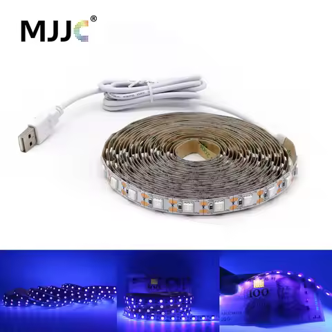 5V UV LED Strip Light 1M 2M 3M SMD 5050 395-405nm Ultraviolet Ray Backlight USB Powered LED Tape Lam