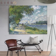 Perilla-Claude Monet อิมเพรสชั่นนิสต์ภูมิทัศน์ของ Seine Riverภาพวาดสีน้ำมันการพิมพ์ผ้าใบพิมพ์ภาพจิตร