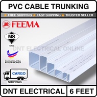 (Ready Stock) 6FEET / 182CM PVC Wire Trunking , Electrical Trunking , Wire Trunking , Wire Cable Ele