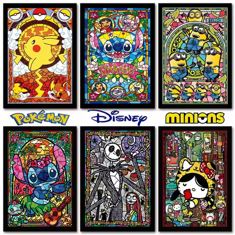 DIY Diamond Art Painting kits Disney Princess Stitch Hello Kitty Super Mario Diamonds embroidery mos