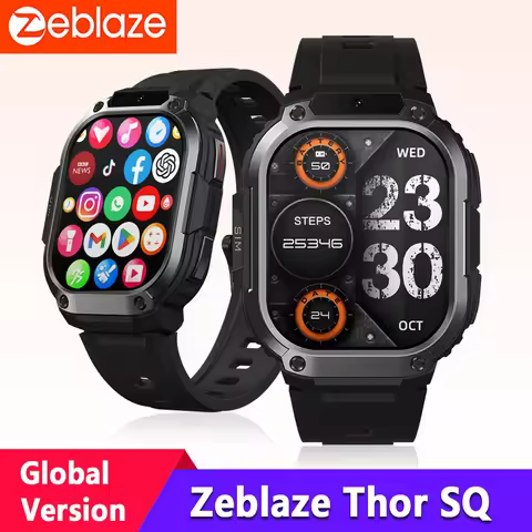 Original Zeblaze Thor SQ 4G Android GPS Smartwatch 2.1in AMOLED Screen 2GB+16GB 2MP Camera Google Pl