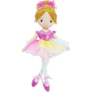June Garden 16" Ballerina Princess Polina - Stuffed Plush Soft Doll - Pink Outfit - Gift for Toddler