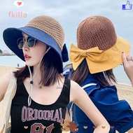 FKILLA Bucket Hat Women Panama Hat UV Protection Foldable Sunshade Hat