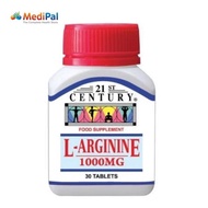 21st Century L-Arginine 1000mg 30 Tablets