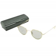 日本 EYEVAN MAZE G/LLT Boston 太陽眼鏡，金色/海軍藍，49□23-145。二手。 EYEVAN 眼鏡。