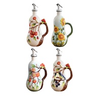 [whfashionkk] Ceramic Olive Oil Dispenser Bottle Easy to Refill Farmhouse Storage Vinegar Dispenser 