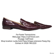 Elin Oxblood Red Patent Pointed Toe Loafer Flats