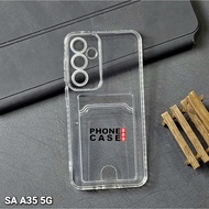 SAMSUNG A35 5G CASE CLEAR CARD SLOT SOFT CASE WALLET SAMSUNG A35 5G