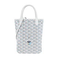 GOYARD Poitiers Claire-Voie 限定款手提/斜背兩用包-迷你/白藍 _廠商直送