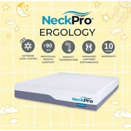 NeckPro Ergology Full Foam Mattress | 10 Inches (25cm) | HD PU Foam | Extreme Cool 6X Fabric | Vacuu